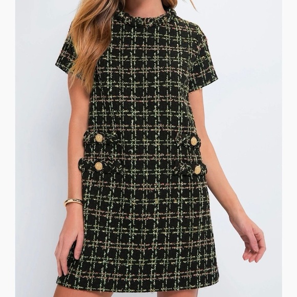 Tuckernuck Jackie Dress Holly Tinsel Tweed Women’s Size Medium NWOT - Picture 6 of 6